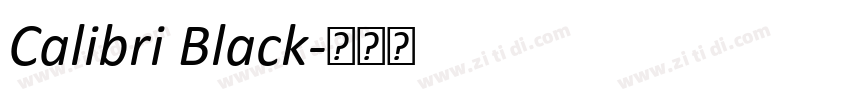 Calibri Black字体转换